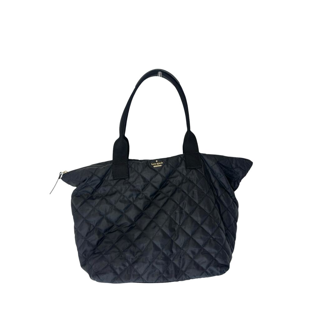 Kate Spade Black Quilted Work Bag Office Casual‎ Business Nylon Tote Bag